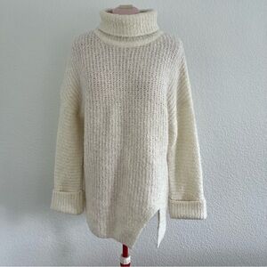 Express Cream Turtle Neck Sweater Chunky Oversized Size XS